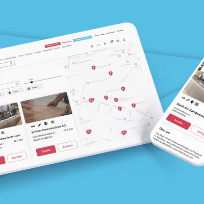 Handwerkerverzeichnis Online-Ansicht Digitale Plattform der Stark AG für Handwerkerverzeichnisse.