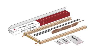 Brunex Combi Modul-Rahmen Bausatz Fichte 90x55mm nicht zusammengebaut, Band rechts, Rahmenlicht